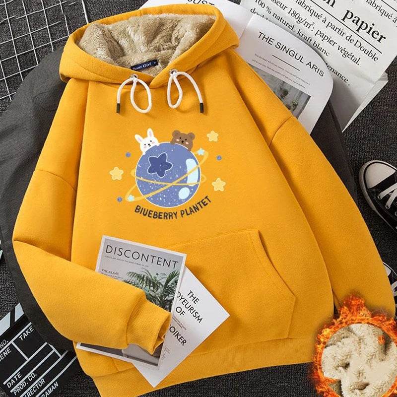 Cashmere Hoodie Women's Fleece-lined Thickened - MYLUXURY LANE ENTERPRISE