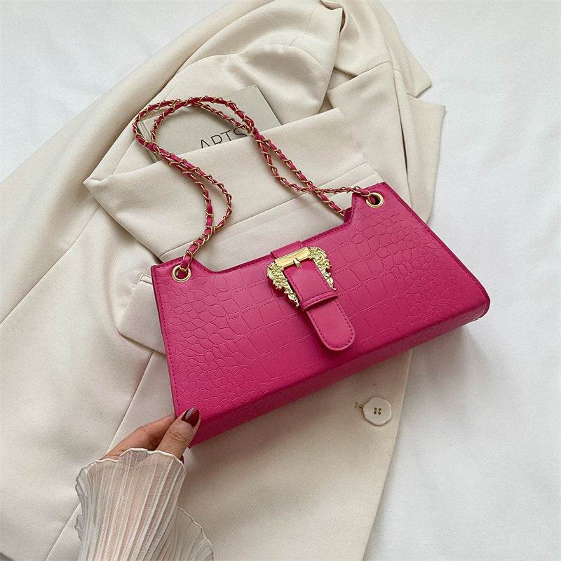 Women's Fashion Simple Chain Fashion Bag Shoulder Bag Casual Trend Crossbody Small Square Bag - MYLUXURY LANE ENTERPRISE