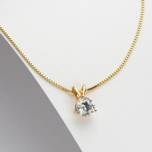 Genuine Three-claw Moissanite Pendant D Color - MYLUXURY LANE ENTERPRISE