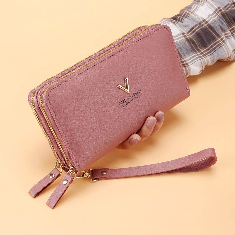 Women's Handbag Long Double Layer Zipper Large Capacity - MYLUXURY LANE ENTERPRISE