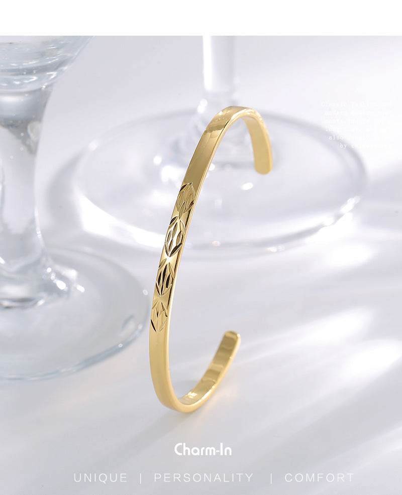 Carven Design Pattern Bracelet Simple Personalized All-match Cold Style - MYLUXURY LANE ENTERPRISE
