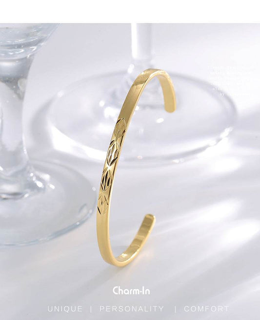 Carven Design Pattern Bracelet Simple Personalized All-match Cold Style - MYLUXURY LANE ENTERPRISE