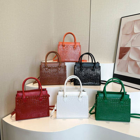 Large-capacity Textured Commuter Tote Pattern Shoulder Messenger Bag - MYLUXURY LANE ENTERPRISE