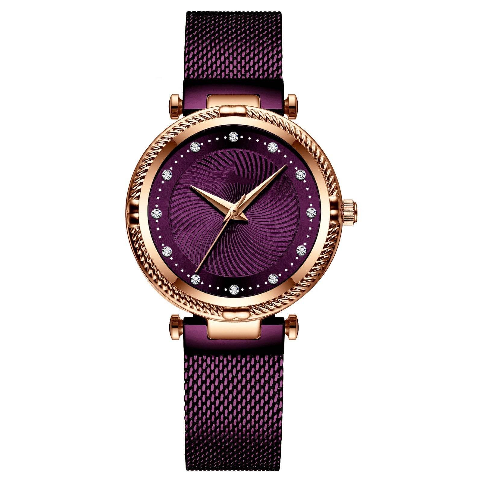 Mesh Waterproof Diamond Inlaid Women's Watch - MYLUXURY LANE ENTERPRISE
