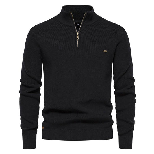 Men's Fashionable Simple Half Turtleneck Solid Color Top - MYLUXURY LANE ENTERPRISE