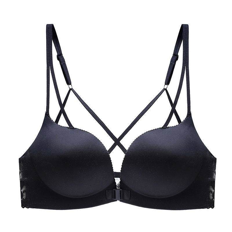 Front Buckle Bra Push Up Small Breast Push Up Sexy Cross Sling - MYLUXURY LANE ENTERPRISE