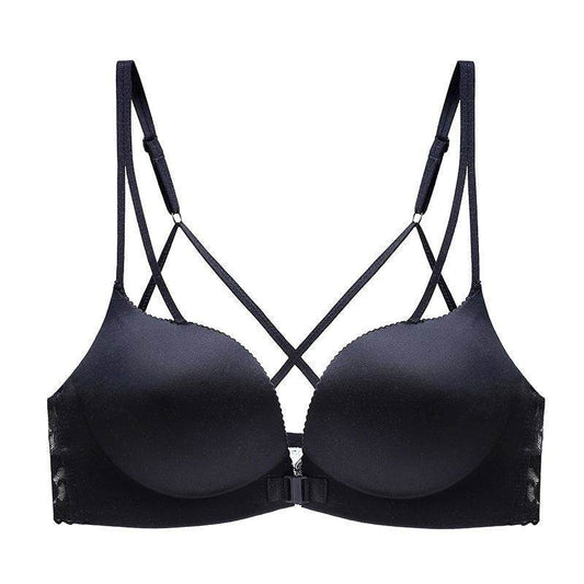 Front Buckle Bra Push Up Small Breast Push Up Sexy Cross Sling - MYLUXURY LANE ENTERPRISE