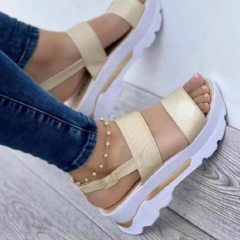 Women's Shoes Casual Buckle Platform Sandals Summer Fashion - MYLUXURY LANE ENTERPRISE