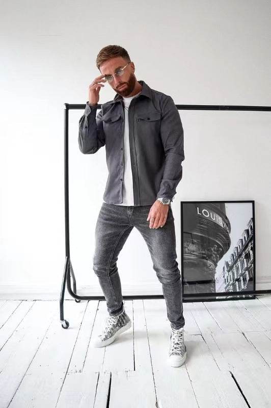 Men's Youth Casual Shirt Brushed - MYLUXURY LANE ENTERPRISE