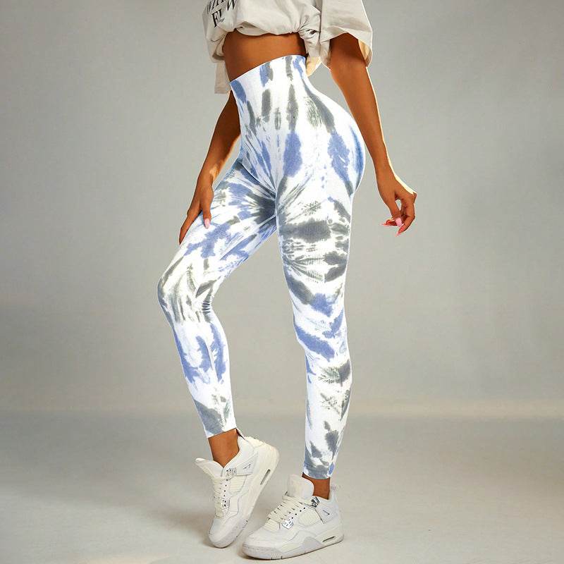 Women's Seamless Tie-dye Print Yoga Pants - MYLUXURY LANE ENTERPRISE