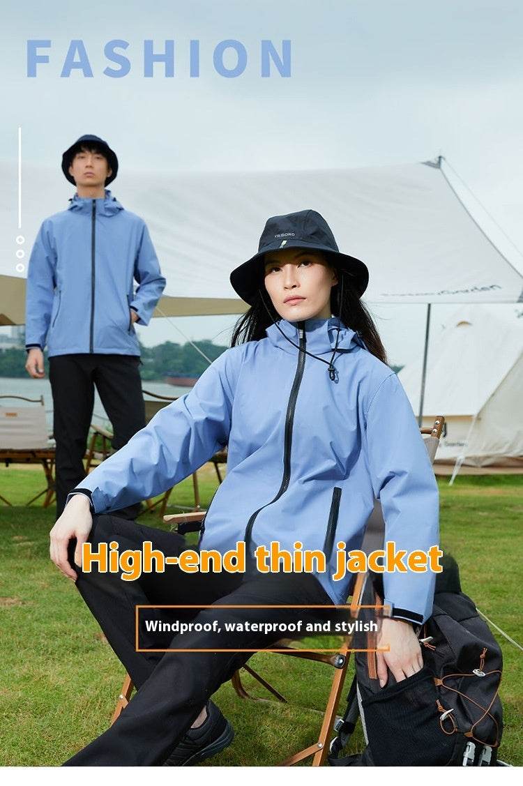 Single Layer Shell Jacket Outdoor Sports Waterproof Windproof Jacket - MYLUXURY LANE ENTERPRISE