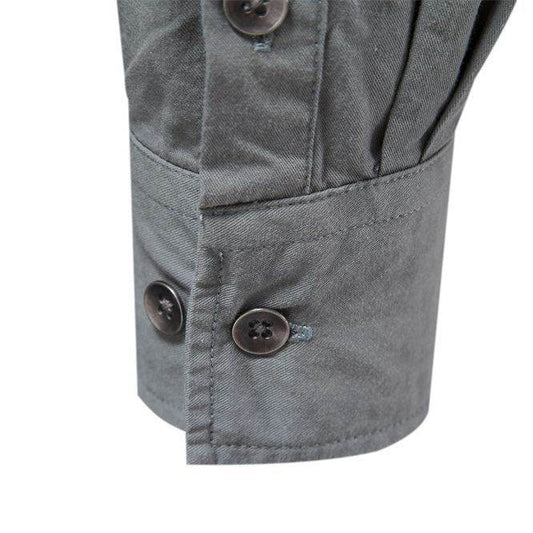 Men's Fashion Casual Solid Color Long Sleeve Shirt - MYLUXURY LANE ENTERPRISE