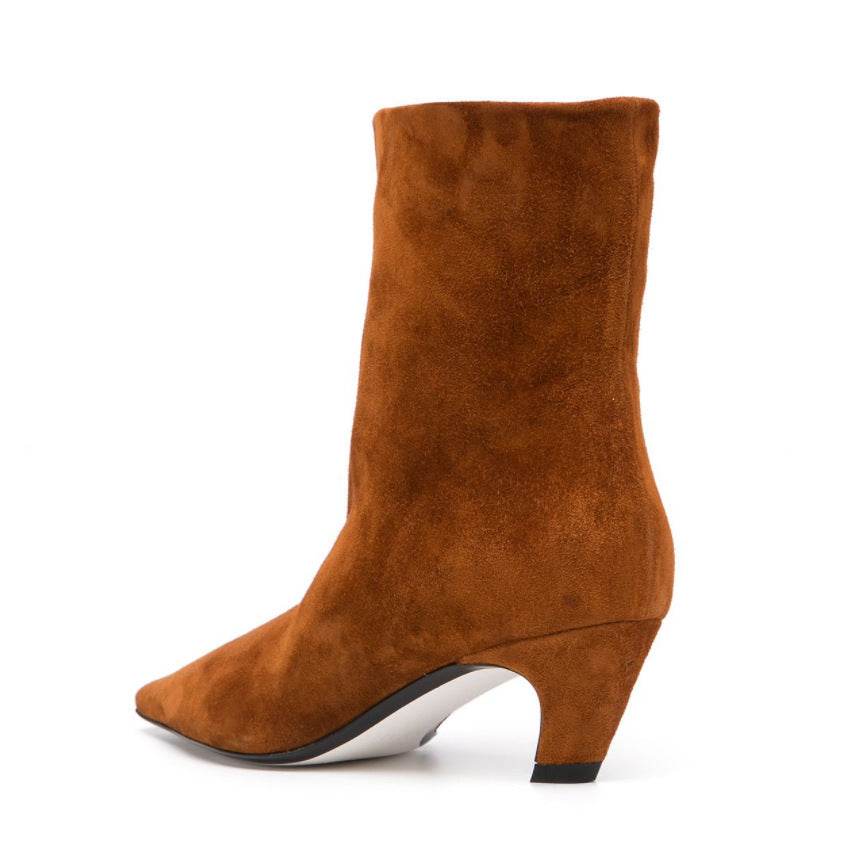 Women's Square Head Solid Color All-matching Chunky Heel Short Boots - MYLUXURY LANE ENTERPRISE