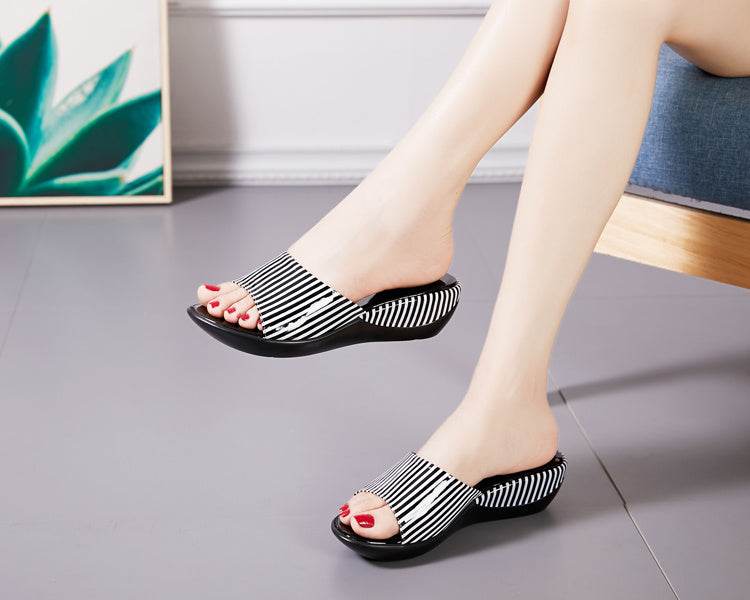 Women's Anti-slip Slope Heel Thick Sandals - MYLUXURY LANE ENTERPRISE