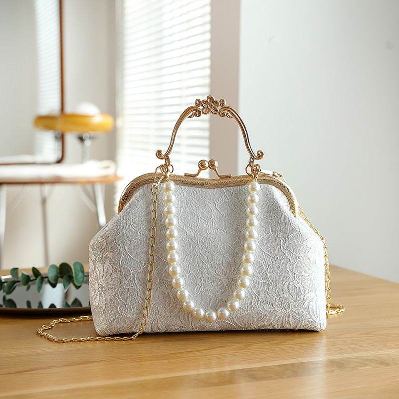 Women's Large-capacity Lace Clip Shoulder Handbag - MYLUXURY LANE ENTERPRISE
