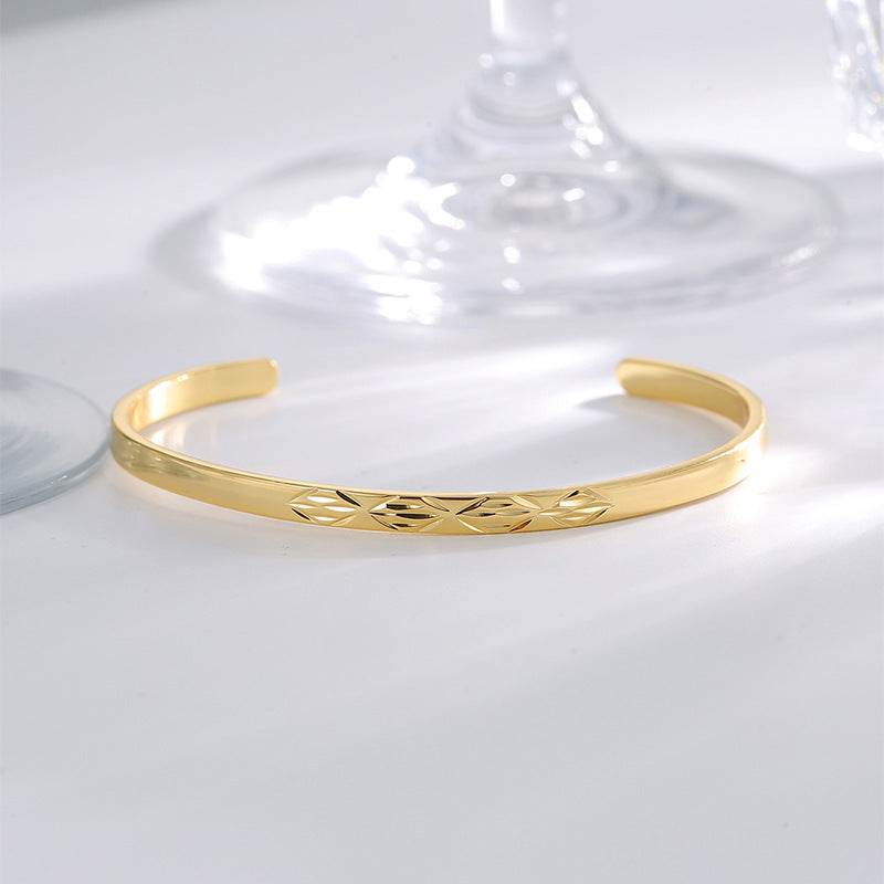 Carven Design Pattern Bracelet Simple Personalized All-match Cold Style - MYLUXURY LANE ENTERPRISE