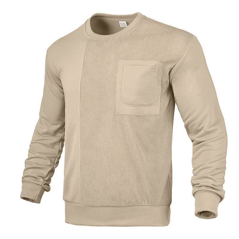 Patchwork Round Neck Men's Casual Sweatshirt - MYLUXURY LANE ENTERPRISE