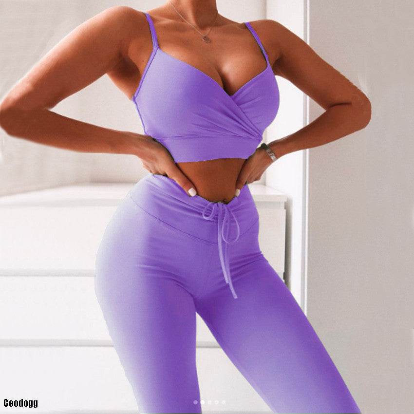 Cross Strap Hollow Yoga Wear Hollow Tight Sling Sports Top Bra Casual - MYLUXURY LANE ENTERPRISE