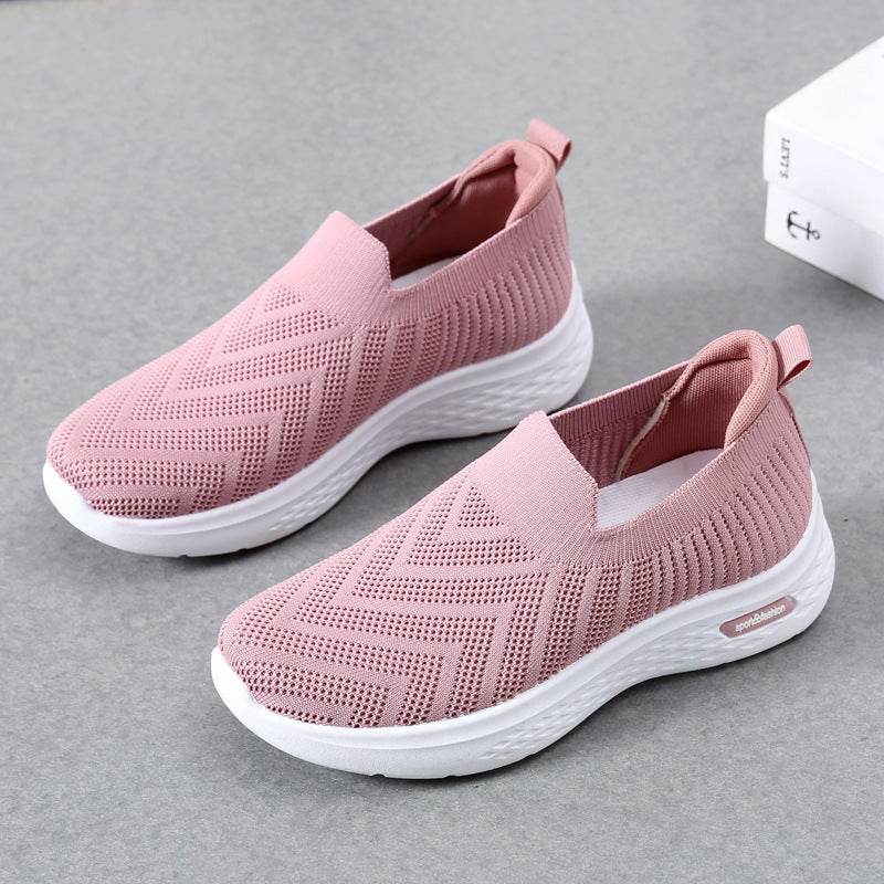 Casual Mesh Shoes Sock Slip On Flat Shoes For Women Sneakers Casual Soft Sole Walking Sports Shoe - MYLUXURY LANE ENTERPRISE