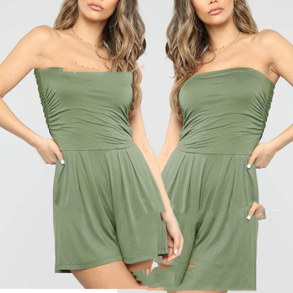Sexy Wrapped Chest And Comfortable Home Jumpsuit - MYLUXURY LANE ENTERPRISE