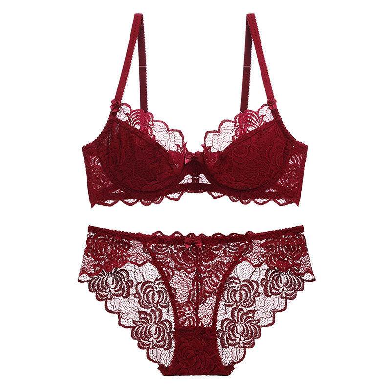 Sexy Plus Size Underwear Women's Ultra-thin Transparent Breathable Lace Bra - MYLUXURY LANE ENTERPRISE