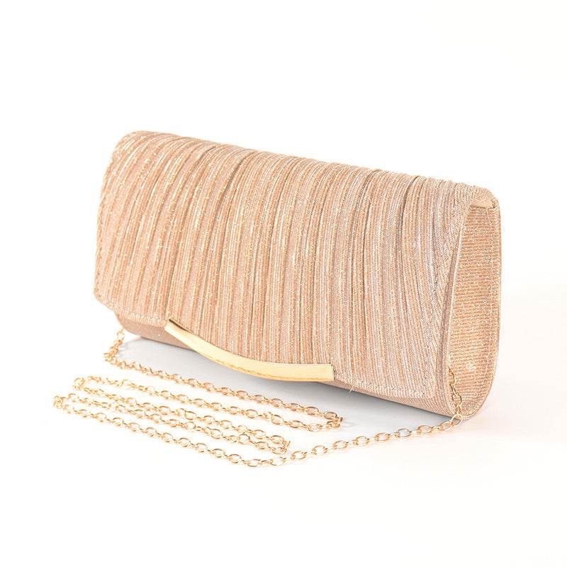 Ladies Dinner Bag Solid Color Flap Chain Crossbody Bag - MYLUXURY LANE ENTERPRISE