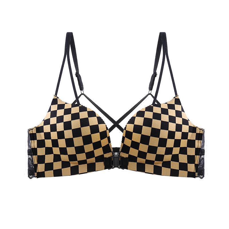 Front Button Underwear Women Without Steel Ring Gathering Bra - MYLUXURY LANE ENTERPRISE