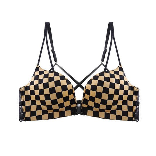 Front Button Underwear Women Without Steel Ring Gathering Bra - MYLUXURY LANE ENTERPRISE