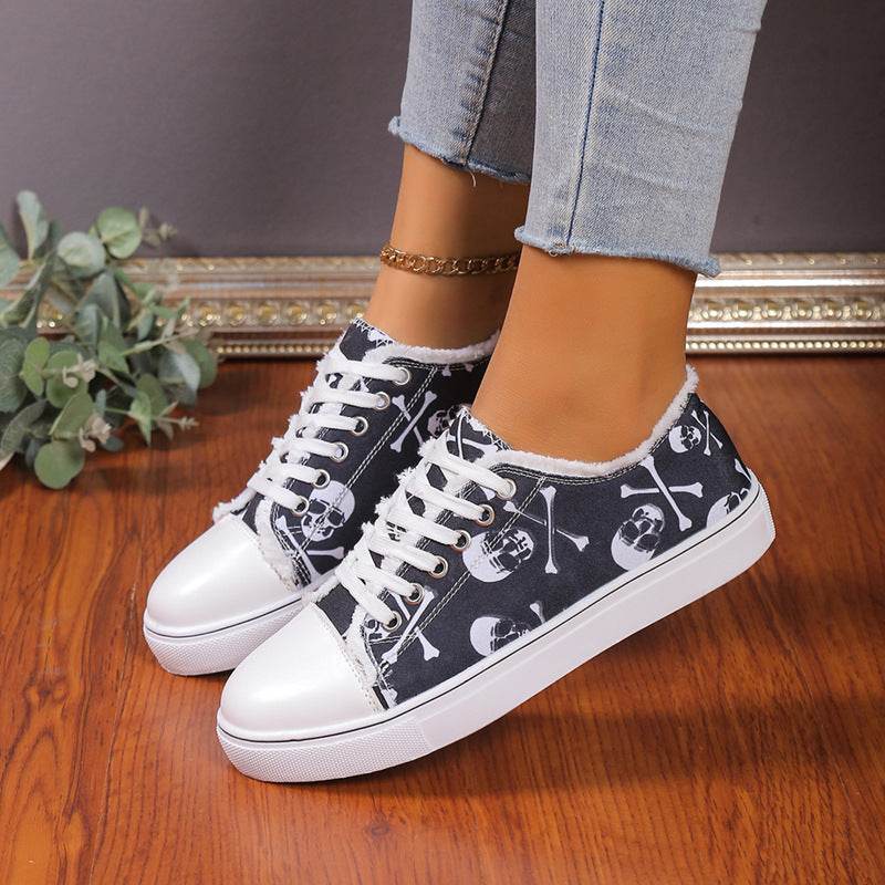Versatile Flat Bottomed Student Lace Up Canvas Shoes - MYLUXURY LANE ENTERPRISE