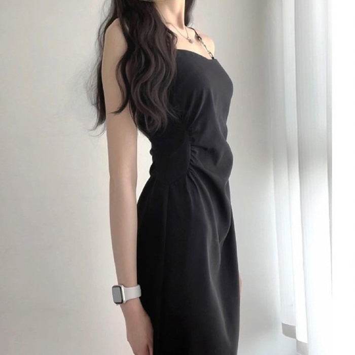 Black Camisole Dress Waist Slimming High-grade - MYLUXURY LANE ENTERPRISE