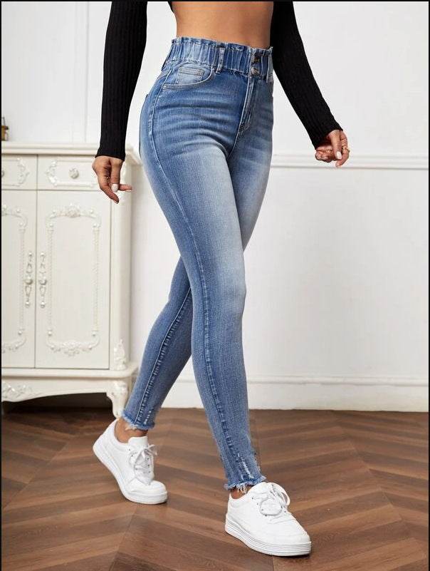 Women's New Fashion Jeans High Elastic Tight Jeans - MYLUXURY LANE ENTERPRISE
