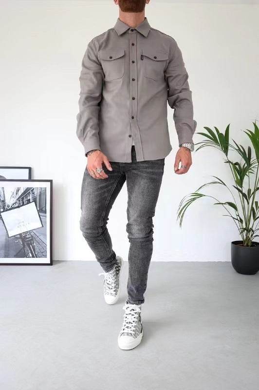 Men's Youth Casual Shirt Brushed - MYLUXURY LANE ENTERPRISE