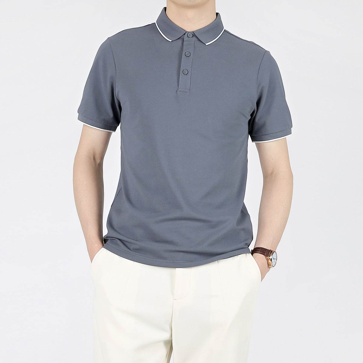 Summer Leisure Casual Lapel Short Sleeve T-shirt - MYLUXURY LANE ENTERPRISE