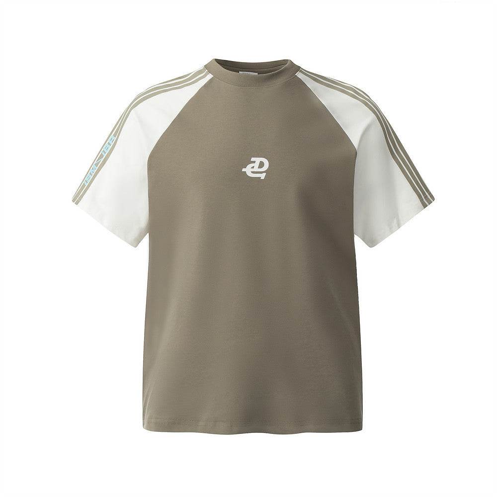Contrast Color Three-bar Short Sleeve Men - MYLUXURY LANE ENTERPRISE