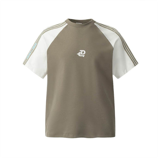 Contrast Color Three-bar Short Sleeve Men - MYLUXURY LANE ENTERPRISE