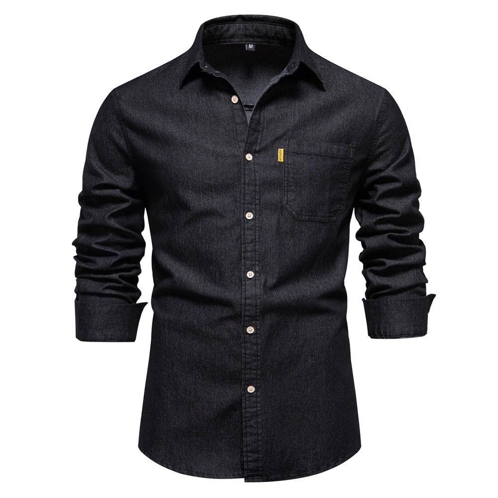Men's Fashion Casual Denim Non-ironing Shirt - MYLUXURY LANE ENTERPRISE