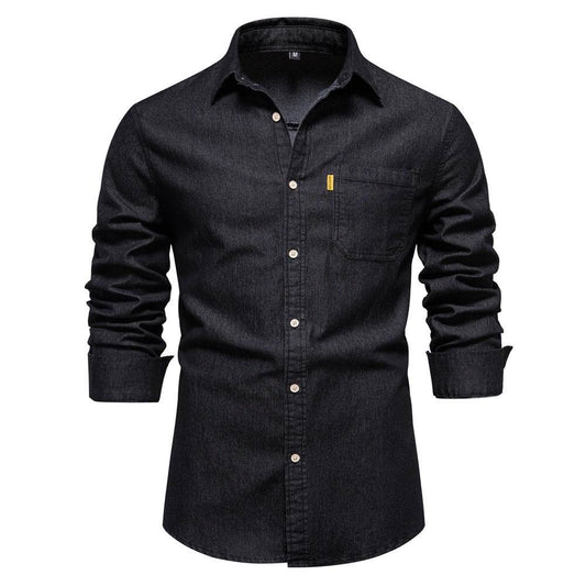 Men's Fashion Casual Denim Non-ironing Shirt - MYLUXURY LANE ENTERPRISE