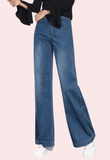 Women's Classic High Waist Wide Leg Jeans - MYLUXURY LANE ENTERPRISE