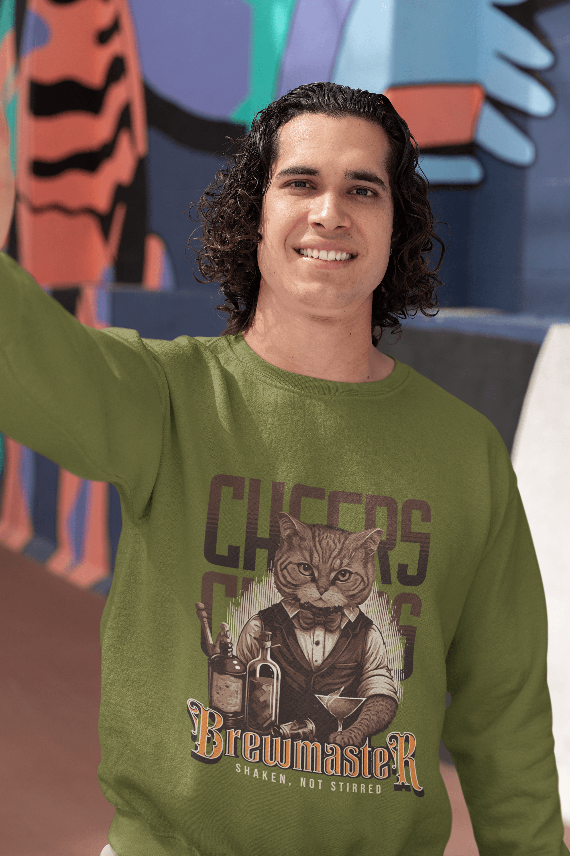Brewmaster Olive Green Sweatshirt - MYLUXURY LANE ENTERPRISE