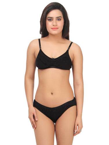 Black Absolute Everyday Bra Panty Set - MYLUXURY LANE ENTERPRISE