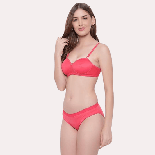 Non-Wired Cotton Push-Up Bra Panty for Women - MYLUXURY LANE ENTERPRISE