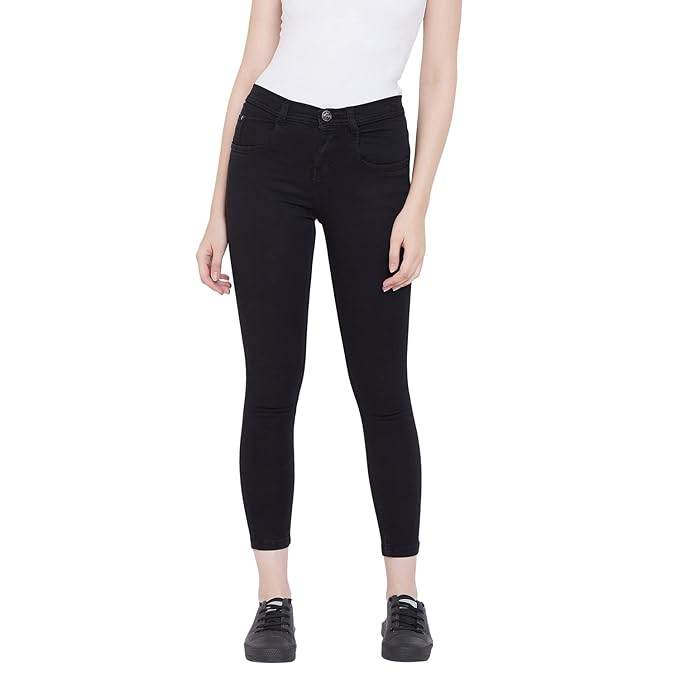 Black Women's Slim Fit Cotton Jeans - MYLUXURY LANE ENTERPRISE
