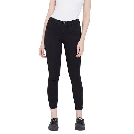 Black Women's Slim Fit Cotton Jeans - MYLUXURY LANE ENTERPRISE