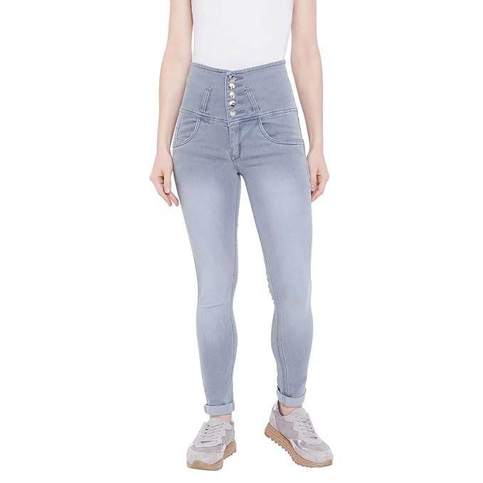 Grey Women's Slim Fit Jeans - MYLUXURY LANE ENTERPRISE