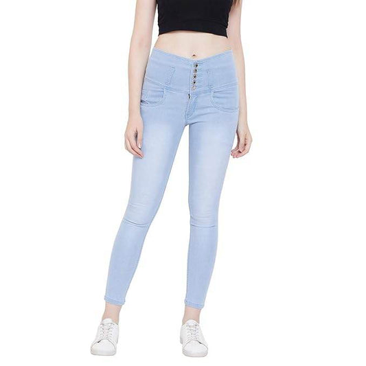 Sky Blue Women's Slim Fit Jeans - MYLUXURY LANE ENTERPRISE