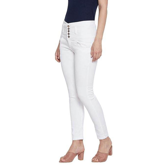 White Women's Slim Fit Jeans - MYLUXURY LANE ENTERPRISE