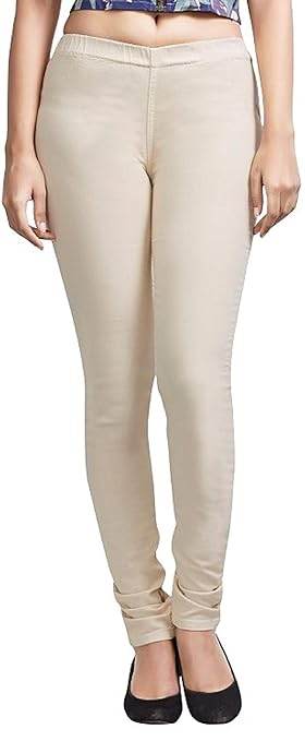 Classy Womens Beige Slim Fit Denim Stretchable Jeggings - MYLUXURY LANE ENTERPRISE