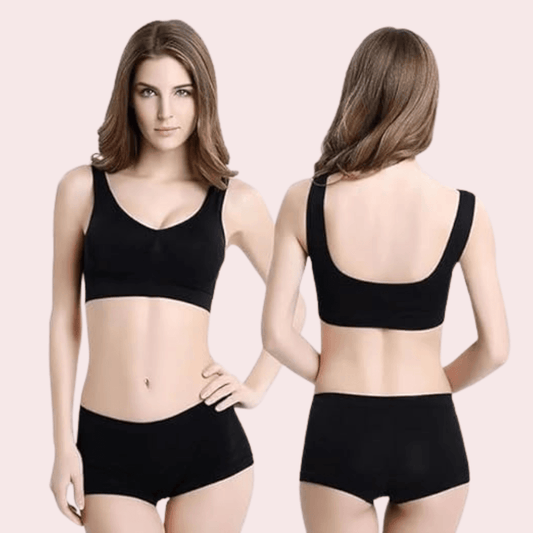 Contrast Medium Support Sports Bra Twin Pack - MYLUXURY LANE ENTERPRISE
