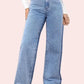Women's Fashionable Washed High Waist Straight Jeans - MYLUXURY LANE ENTERPRISE
