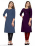 Classic Multi Crepe 3/4 Sleeves Combo Kurta - MYLUXURY LANE ENTERPRISE